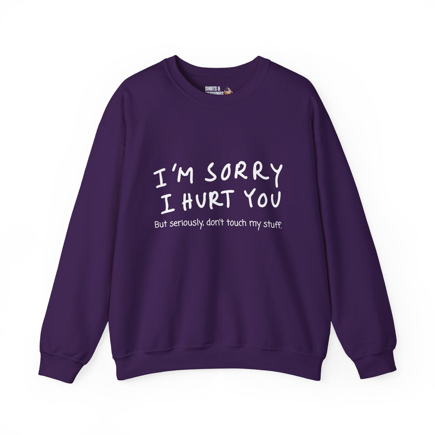 I’m sorry I hurt you, but don’t touch my stuff Sweatshirt, Gift for friends, Funny Apology Apparel