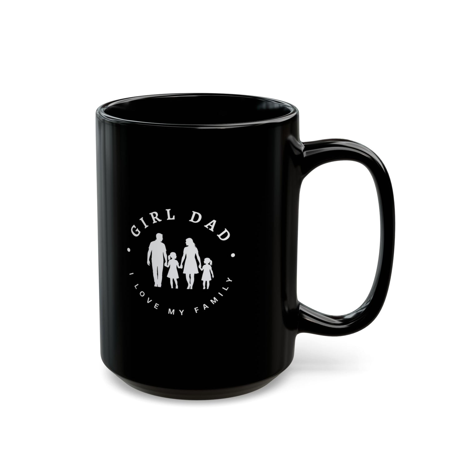 Personalized Black Mug for Girl Dads - Perfect Gift for Father's Day, Birthday, or Family Celebrations
