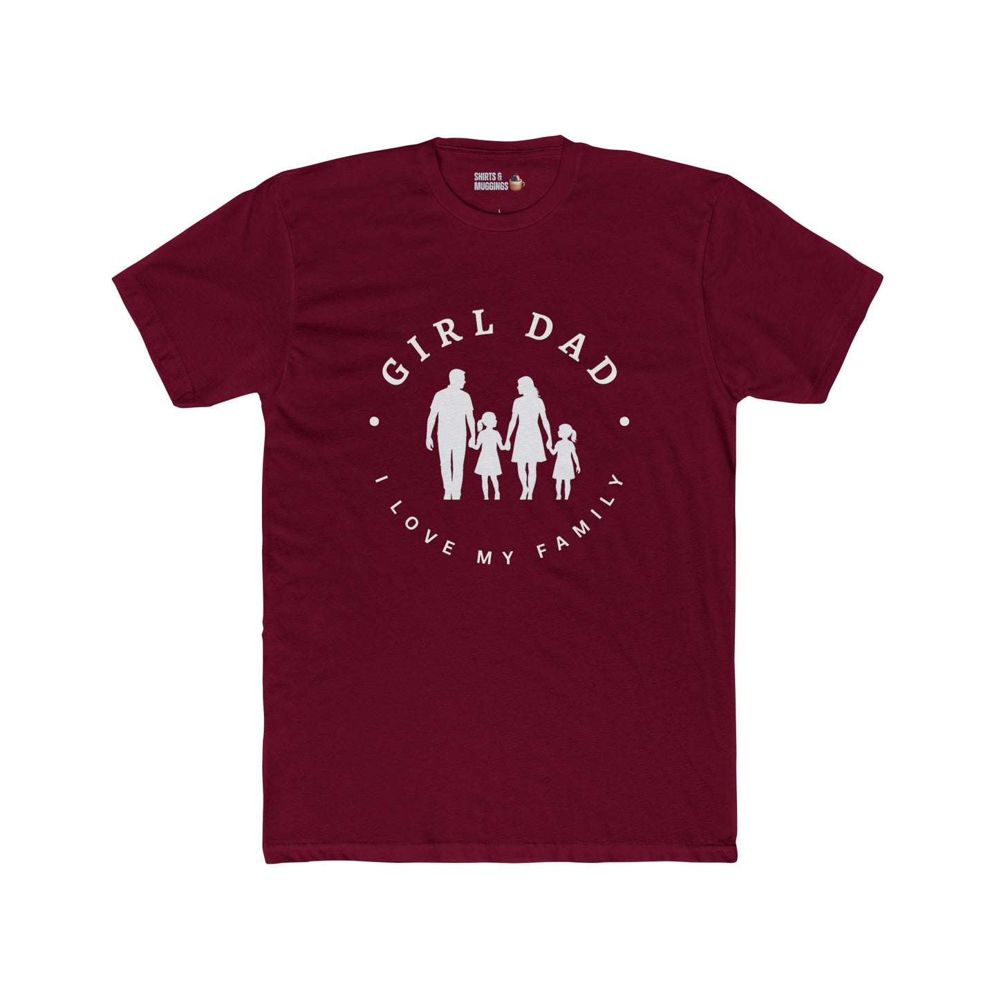 Girl Dad Unisex Cotton Crew Tee, Family T-Shirt, Gift for Dads, Father's Day Apparel, Cute Tee for Fathers, Dad and Kids Shirt