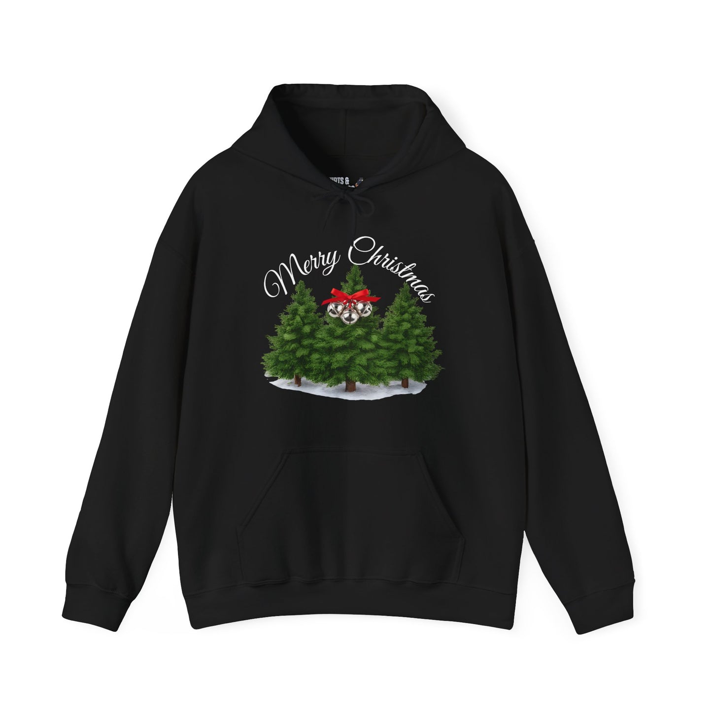 Merry Christmas Tree Hoodie — Holiday Sweatshirt, Seasonal Gift
