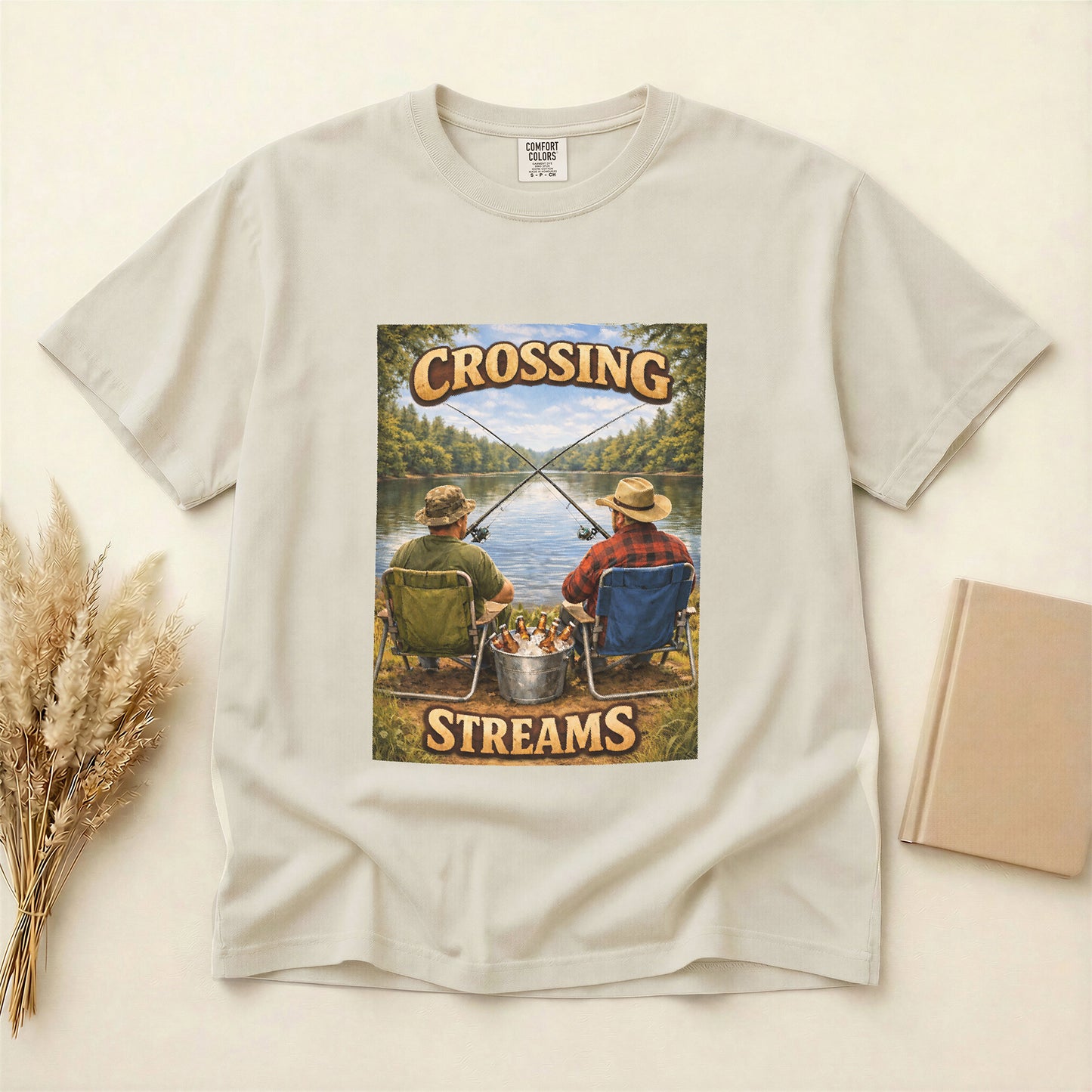 Funny Fishing shirt Crossing streams Fisherman buddies T-shirt gift for outdoor lovers