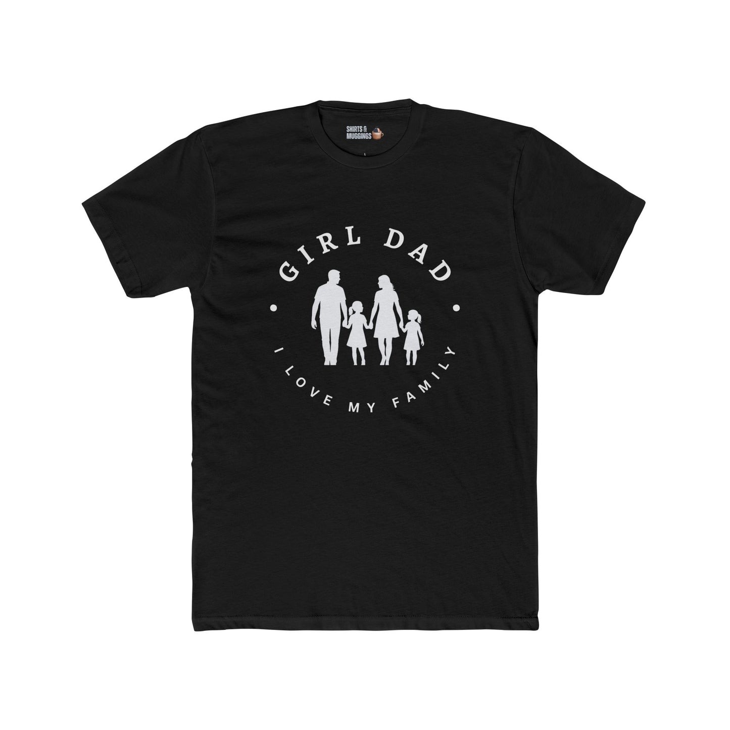 Girl Dad Unisex Cotton Crew Tee, Family T-Shirt, Gift for Dads, Father's Day Apparel, Cute Tee for Fathers, Dad and Kids Shirt