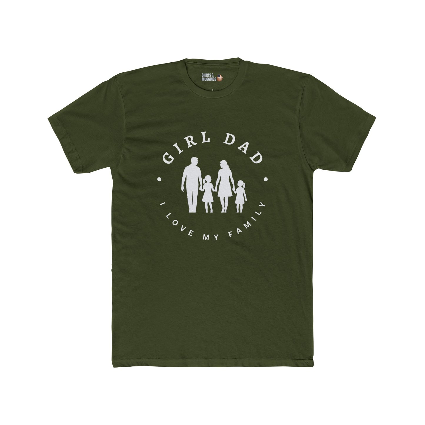 Girl Dad Unisex Cotton Crew Tee, Family T-Shirt, Gift for Dads, Father's Day Apparel, Cute Tee for Fathers, Dad and Kids Shirt