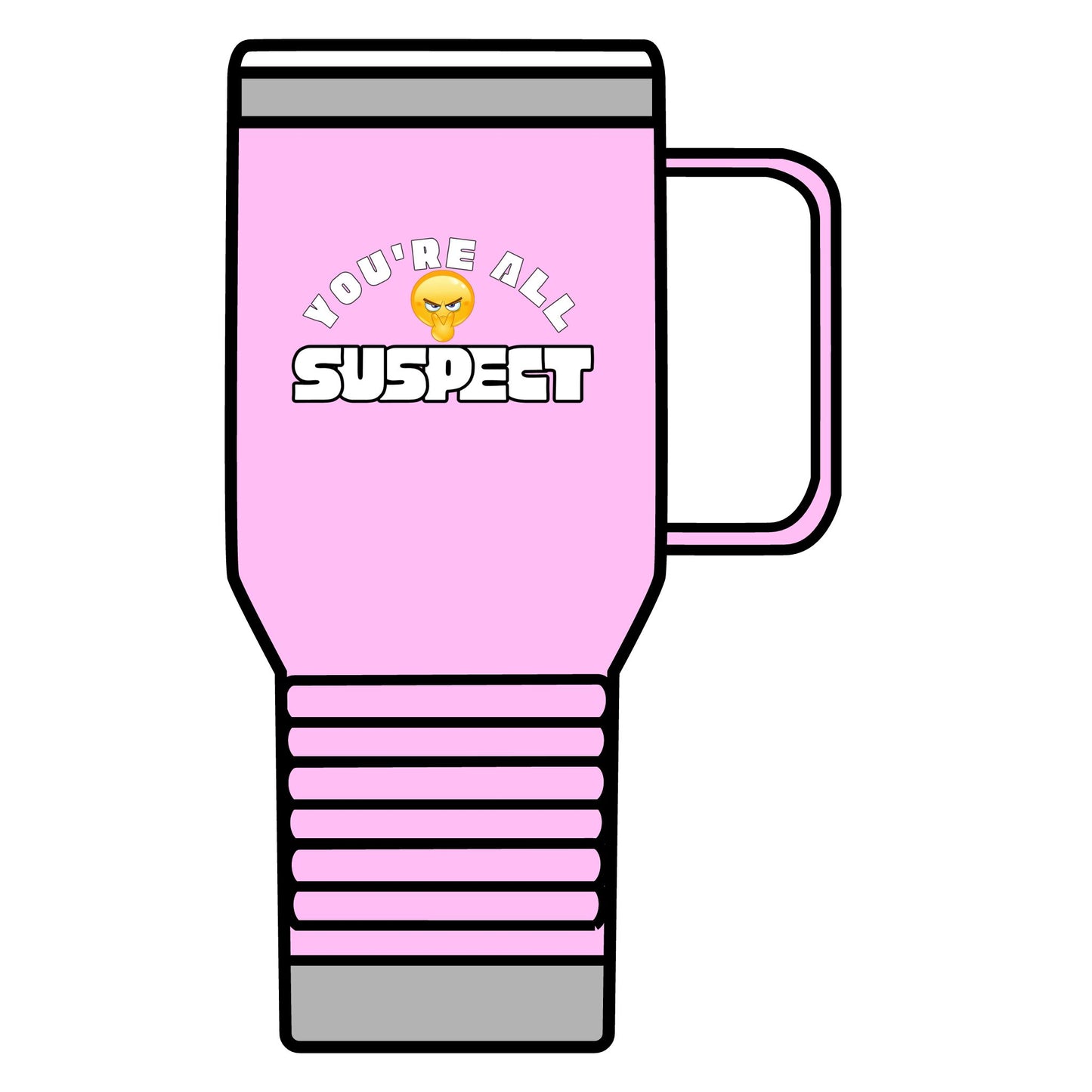 You’re All Suspect 20 oz Travel Mug: Funny Coffee Cup for Holidays, Gift for Friends, Road Trip Essential