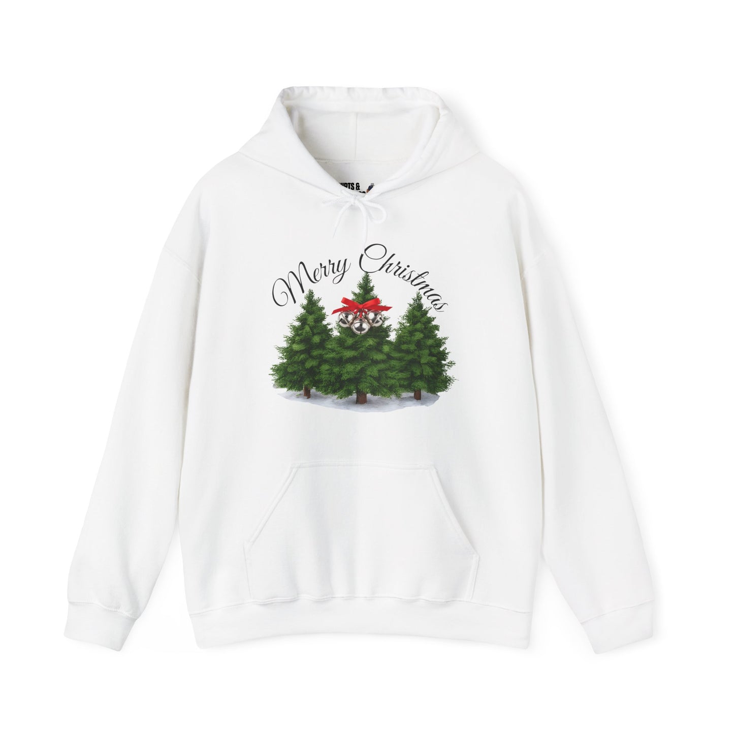 Merry Christmas Tree Hoodie — Holiday Sweatshirt, Seasonal Gift