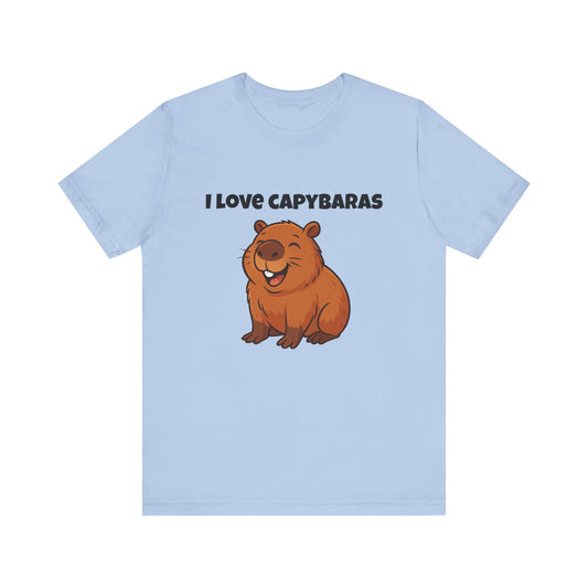 I love Capybaras t-shirt, Gift for Capybara lovers, Unisex fun apparel