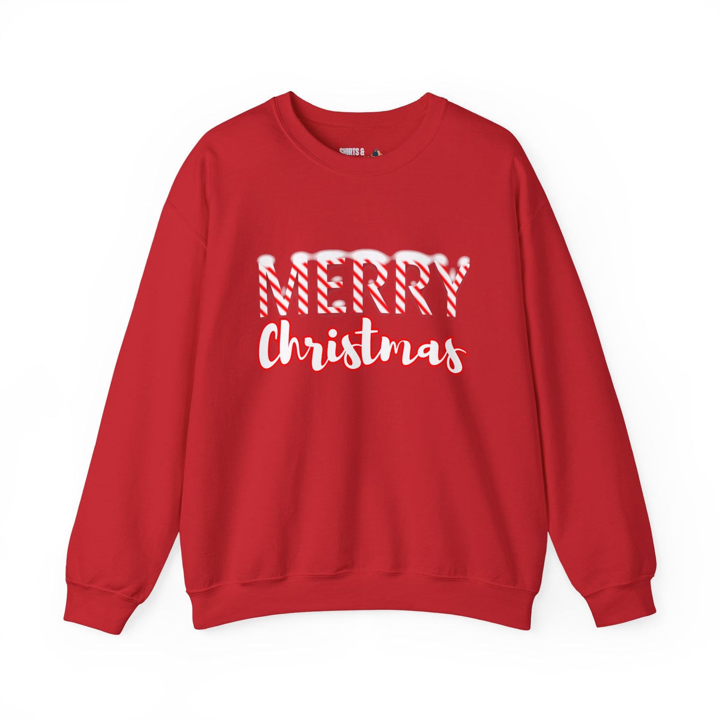Merry Christmas Candy Cane Crewneck Sweatshirt