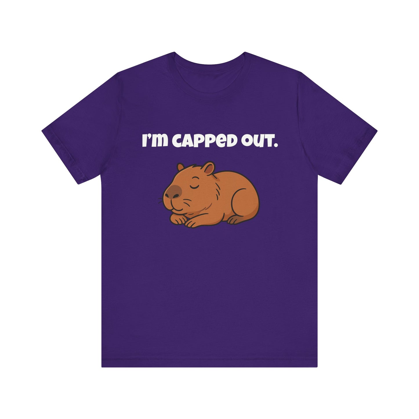 I'm Capped Out T-shirt, Unisex, Gift for Capybara lovers, Napping Capybara