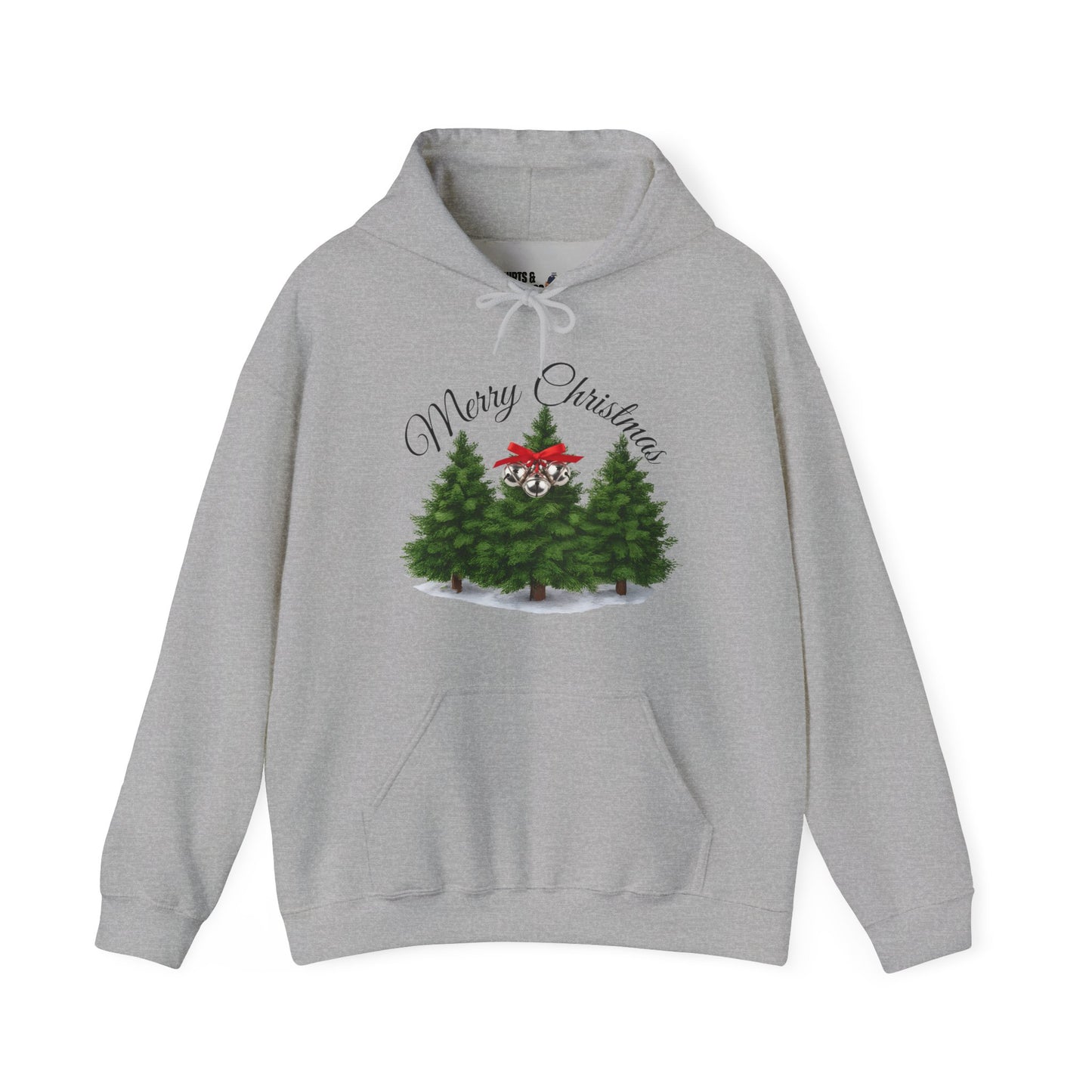 Merry Christmas Tree Hoodie — Holiday Sweatshirt, Seasonal Gift