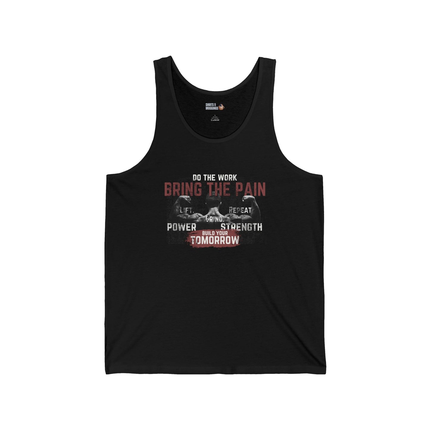 Bring The Pain Tank Top — Inspirational Gym Workout Tank with 'Bring The Pain' Text