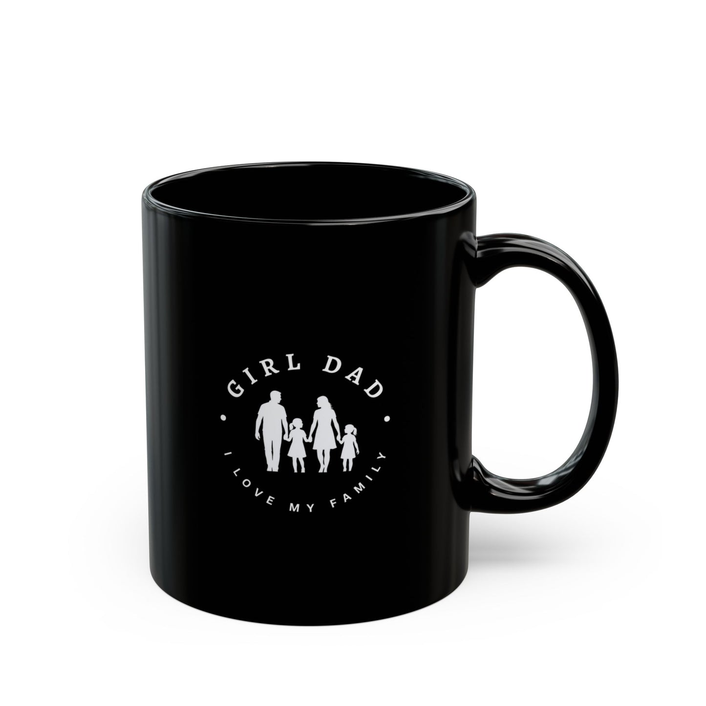Personalized Black Mug for Girl Dads - Perfect Gift for Father's Day, Birthday, or Family Celebrations