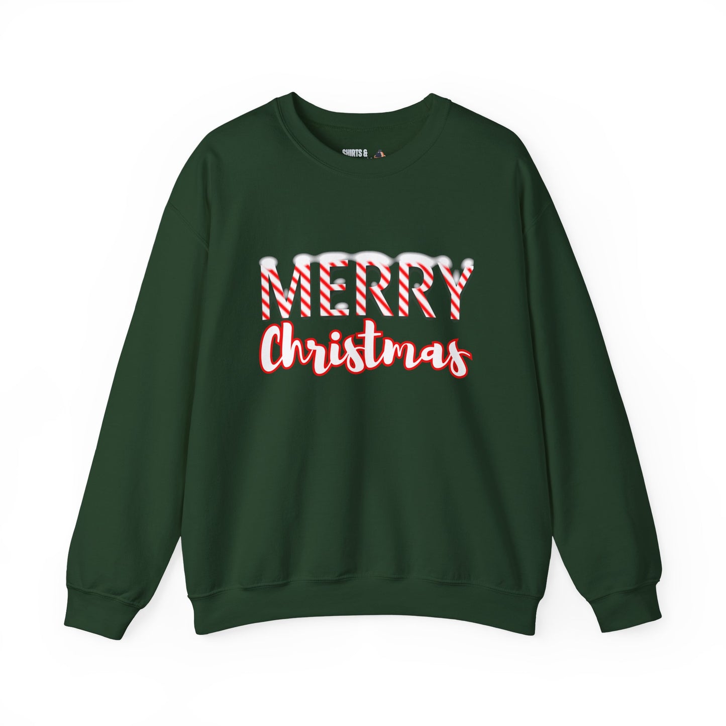 Merry Christmas Candy Cane Crewneck Sweatshirt
