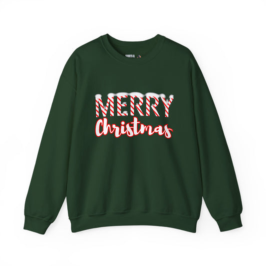 Merry Christmas Candy Cane Crewneck Sweatshirt