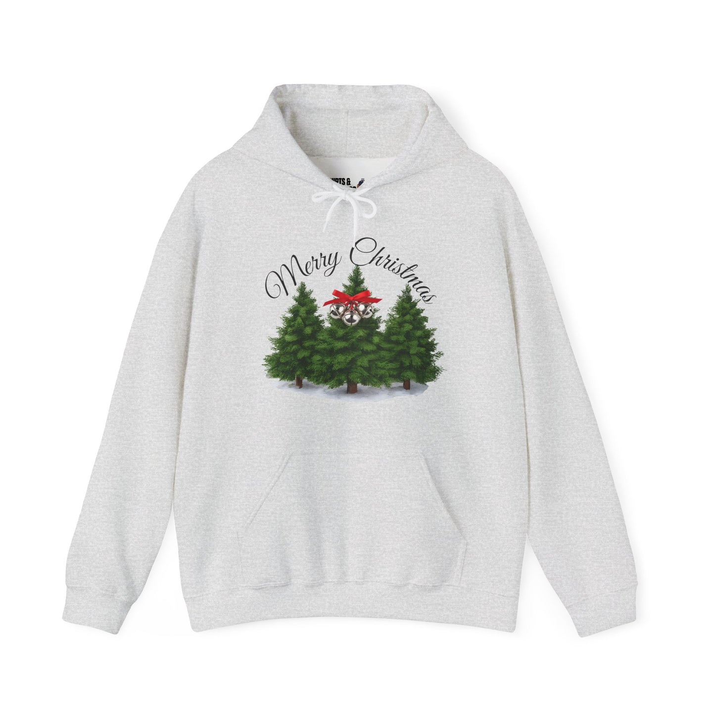 Merry Christmas Tree Hoodie — Holiday Sweatshirt, Seasonal Gift
