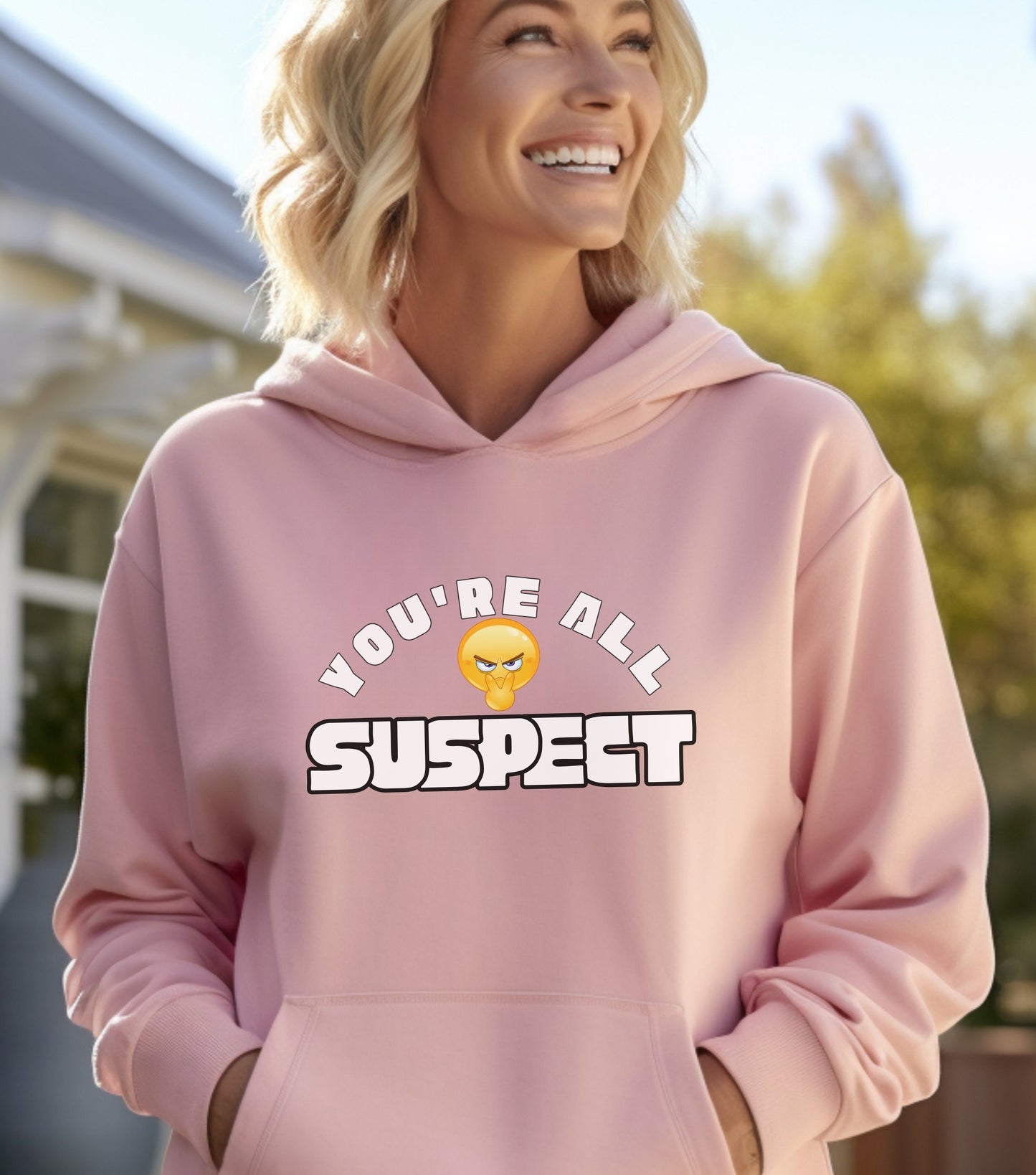You're All Suspect Hoodie - Unisex Heavy Blend Sweatshirt, Funny Gift, Graphic Pullover, Cozy Hooded Top
