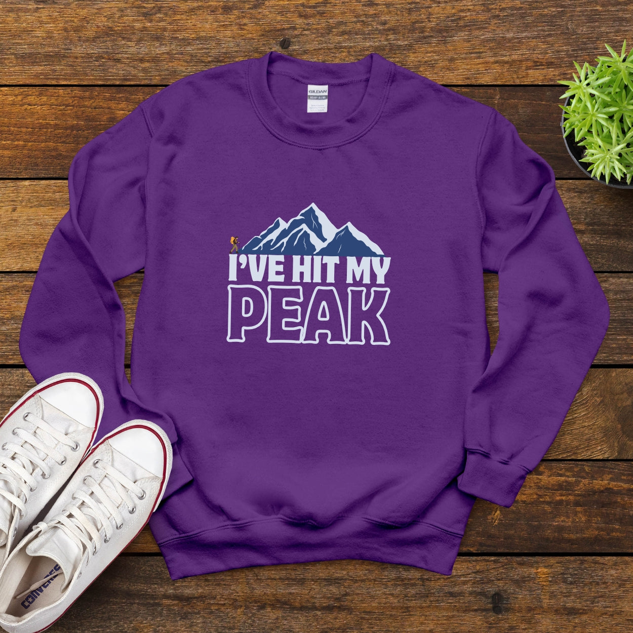 I’ve Hit My Peak Mountain Adventure Sweatshirt - Unisex, Gift for Hikers, Outdoor Enthusiasts
