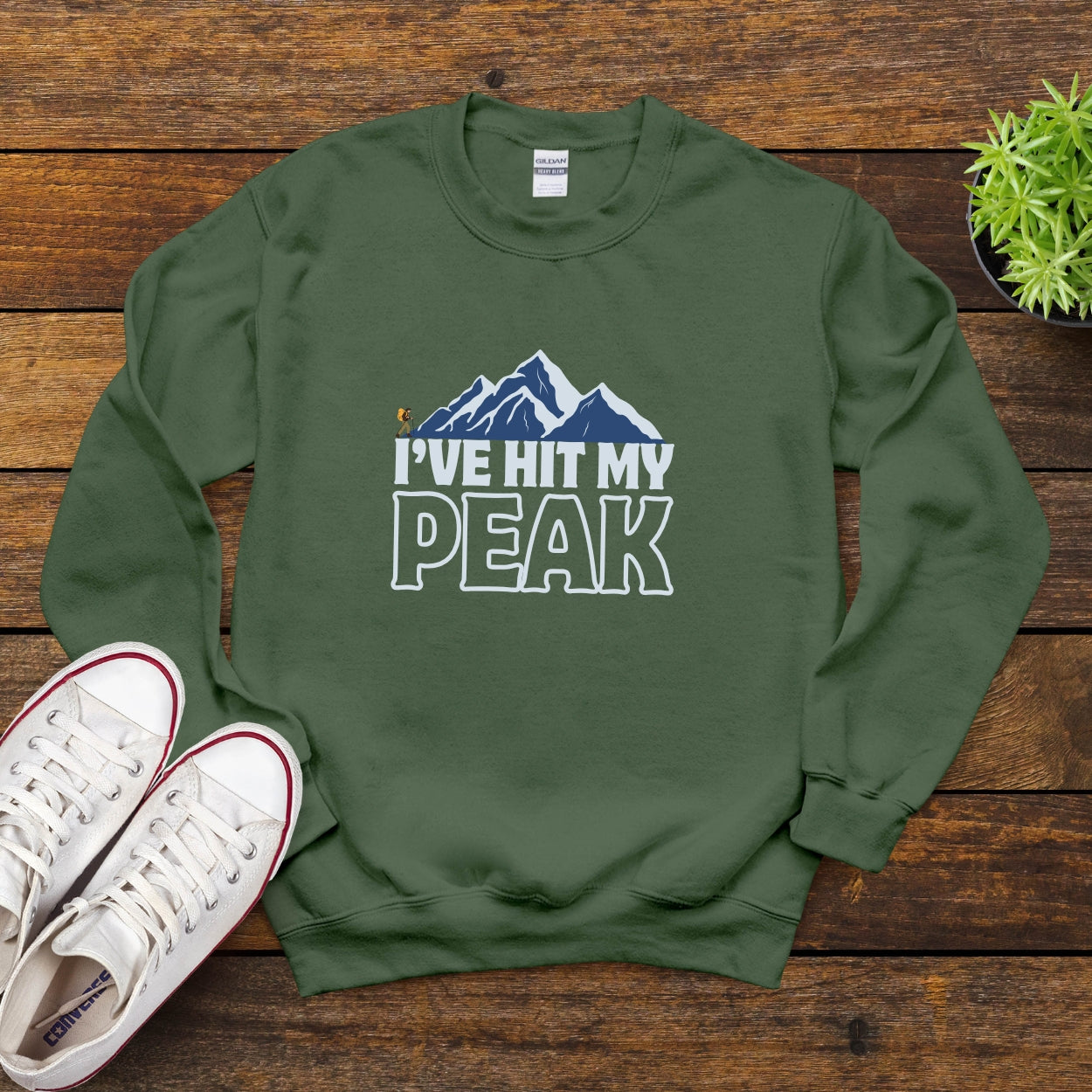 I’ve Hit My Peak Mountain Adventure Sweatshirt - Unisex, Gift for Hikers, Outdoor Enthusiasts