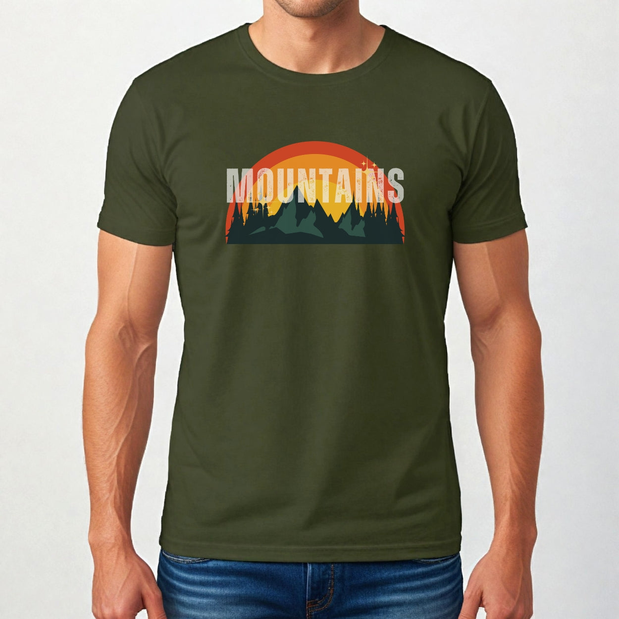 Mountains Vintage Sunset Tee