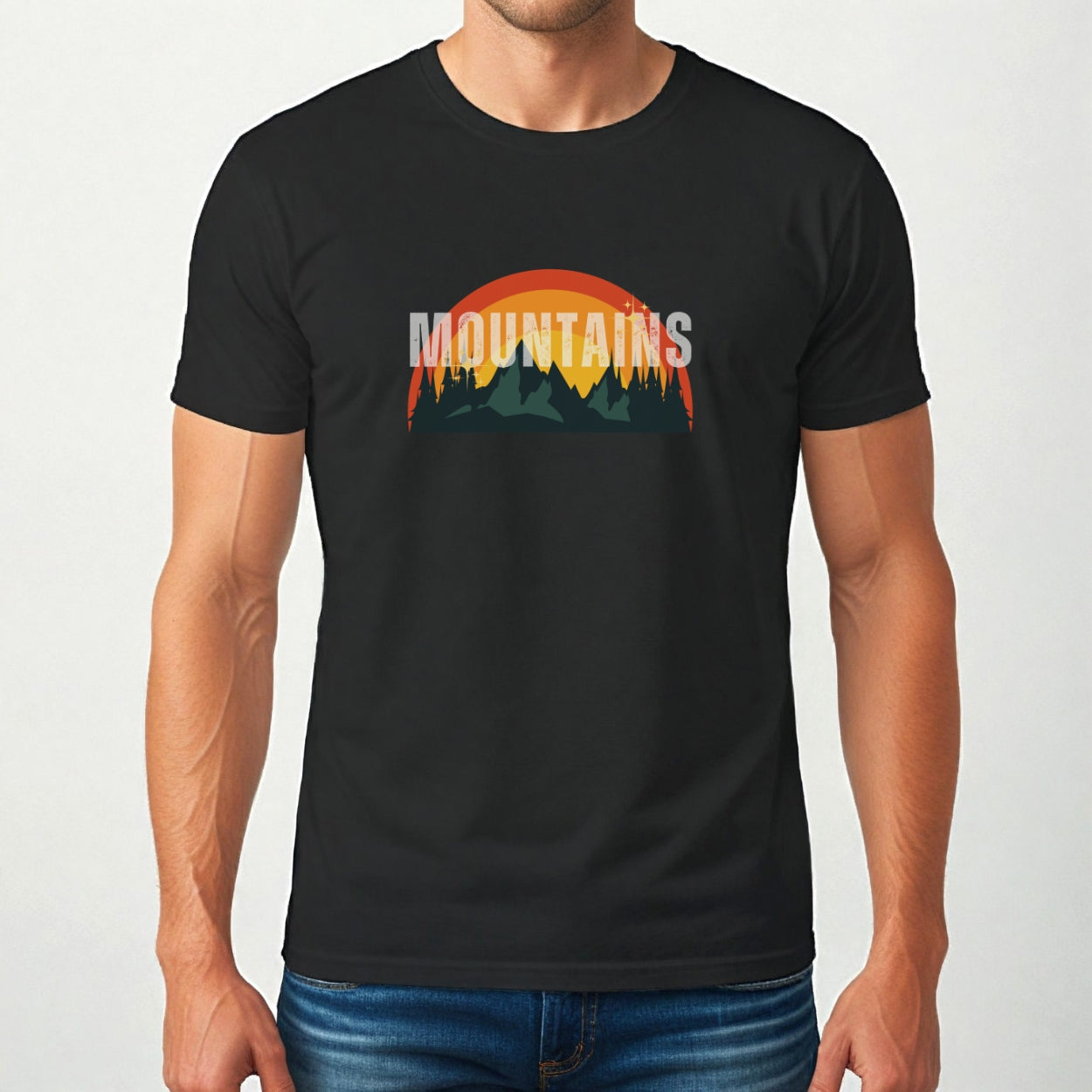 Mountains Vintage Sunset Tee
