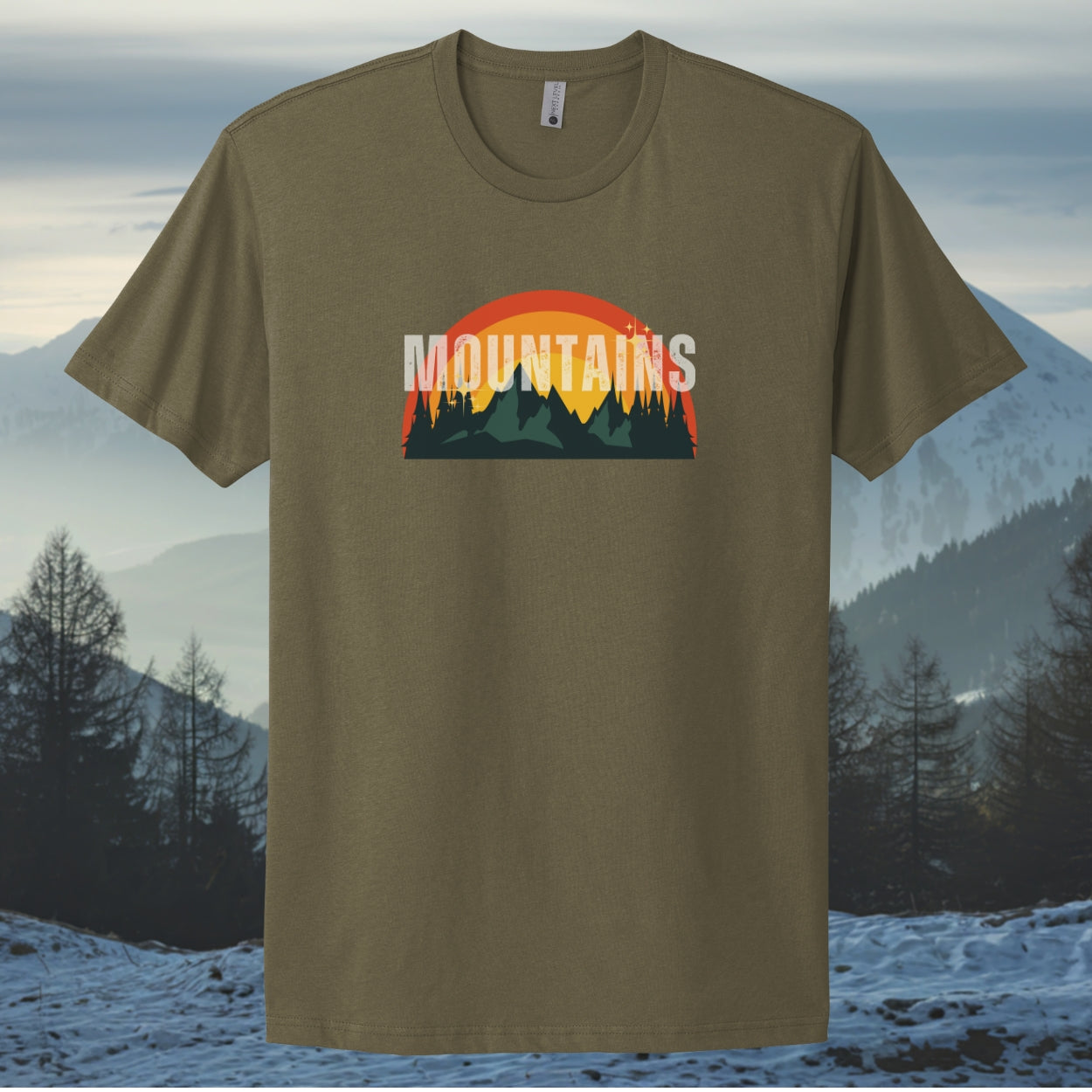Mountains Vintage Sunset Tee