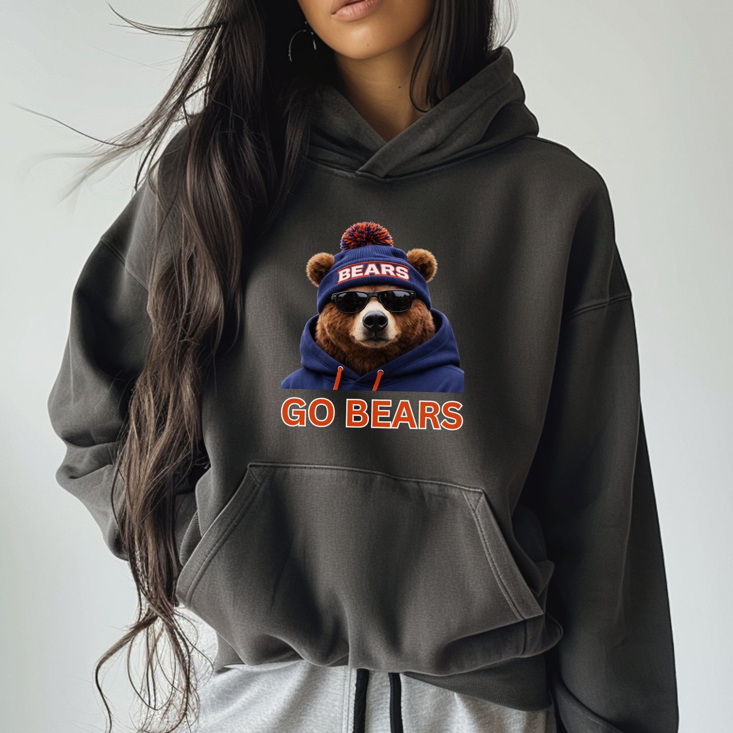 Chicago Bear 'Go Bears' Hoodie — Game Day Fan Gift Pullover