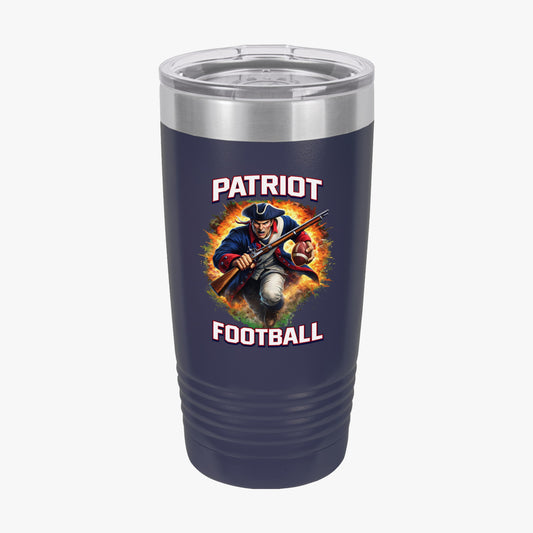 Patriot Football 20oz Insulated Tumbler Vintage New England Game Day