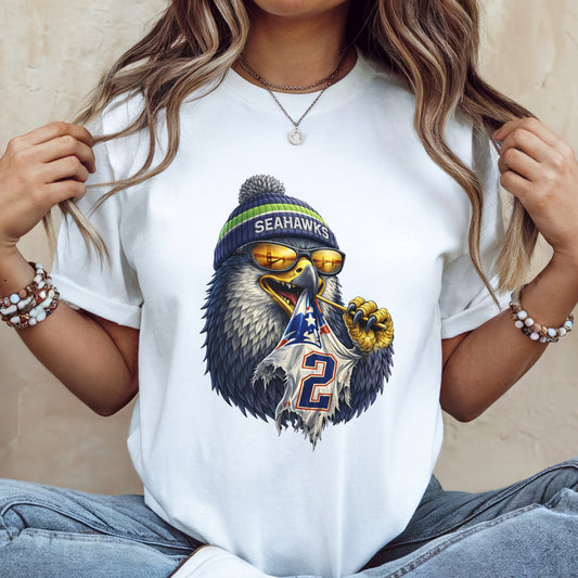 Seahawks eating Patriot Jersey shirt game day tee fan gift