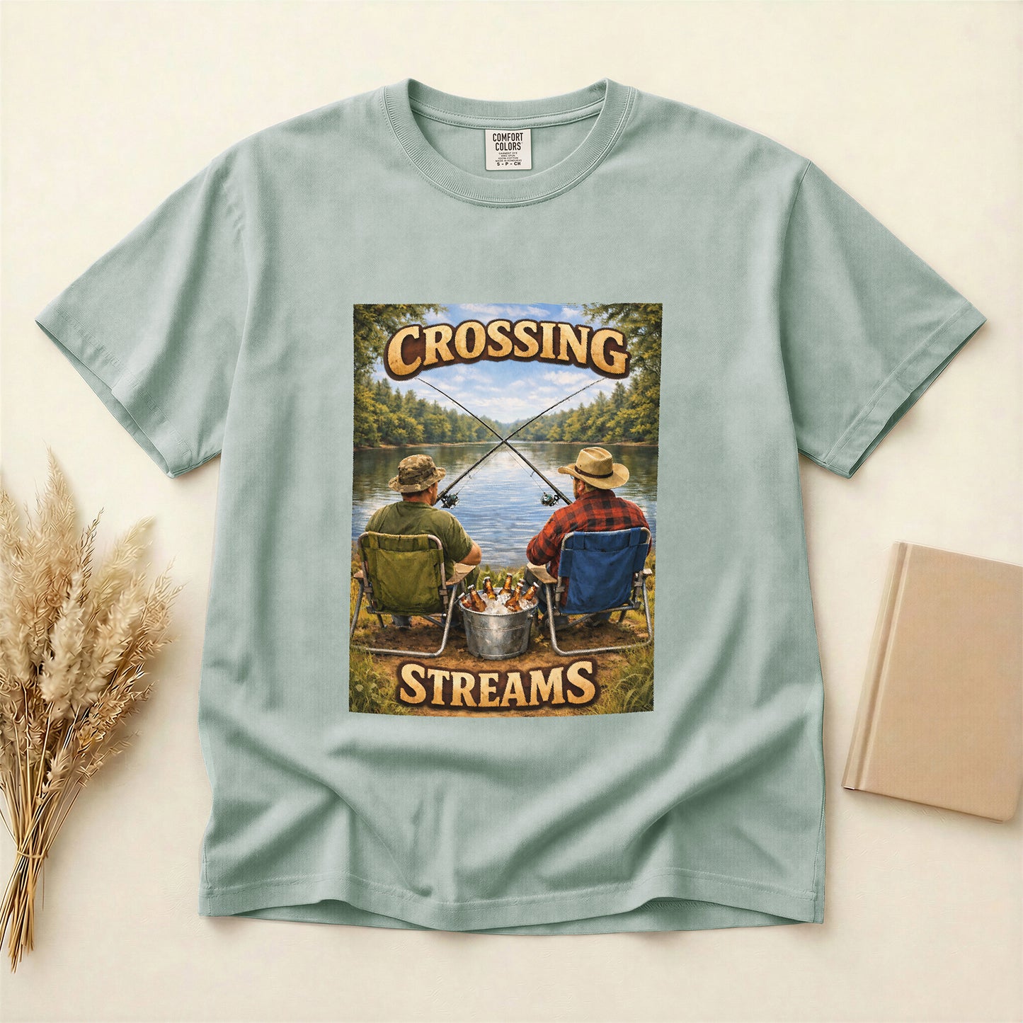 Funny Fishing shirt Crossing streams Fisherman buddies T-shirt gift for outdoor lovers