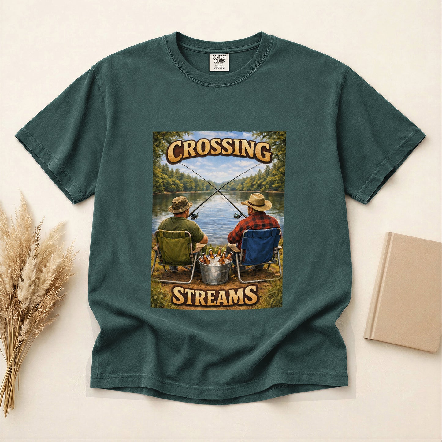 Funny Fishing shirt Crossing streams Fisherman buddies T-shirt gift for outdoor lovers