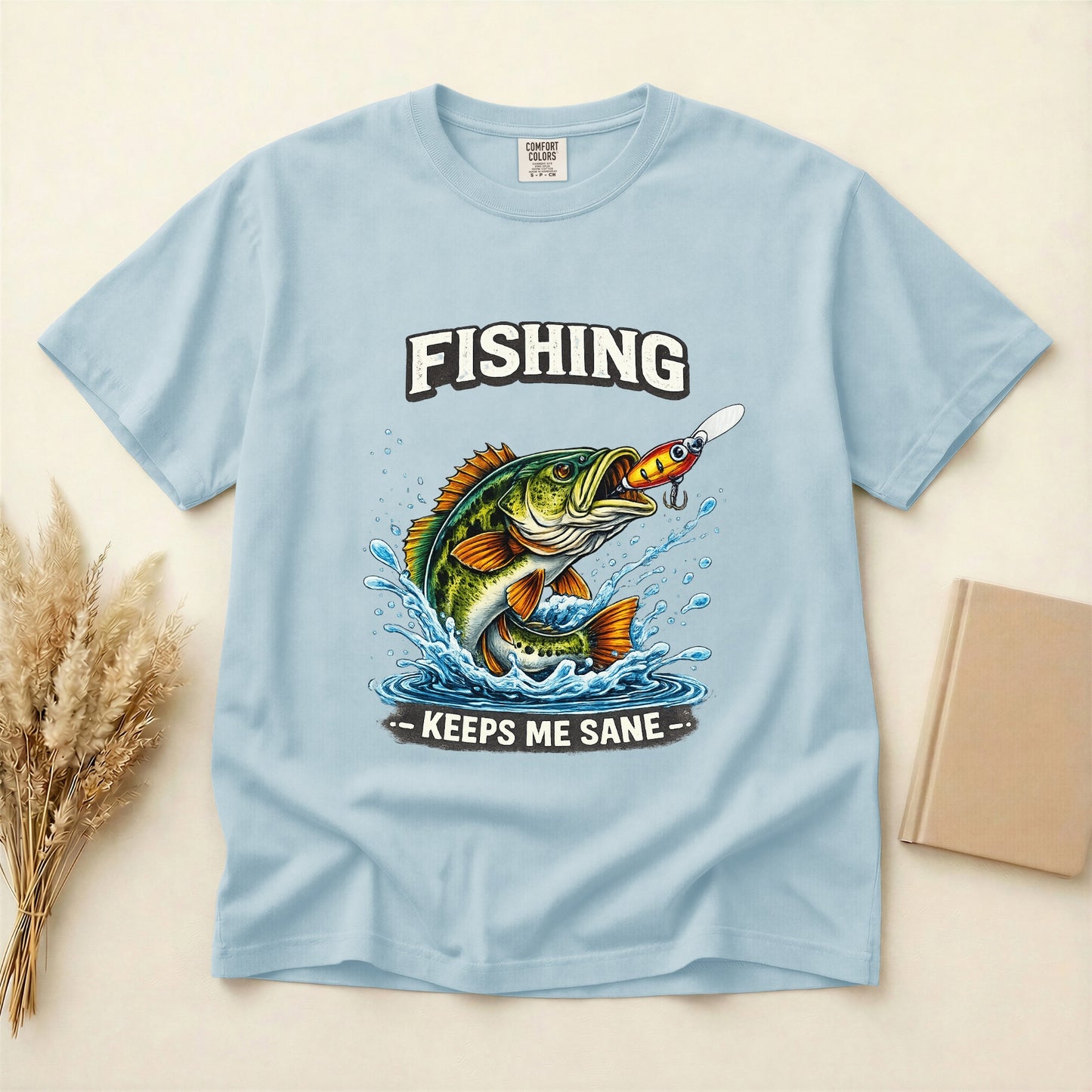 Funny Fishing shirt Fishing keeps me sane Fisherman T-shirt gift