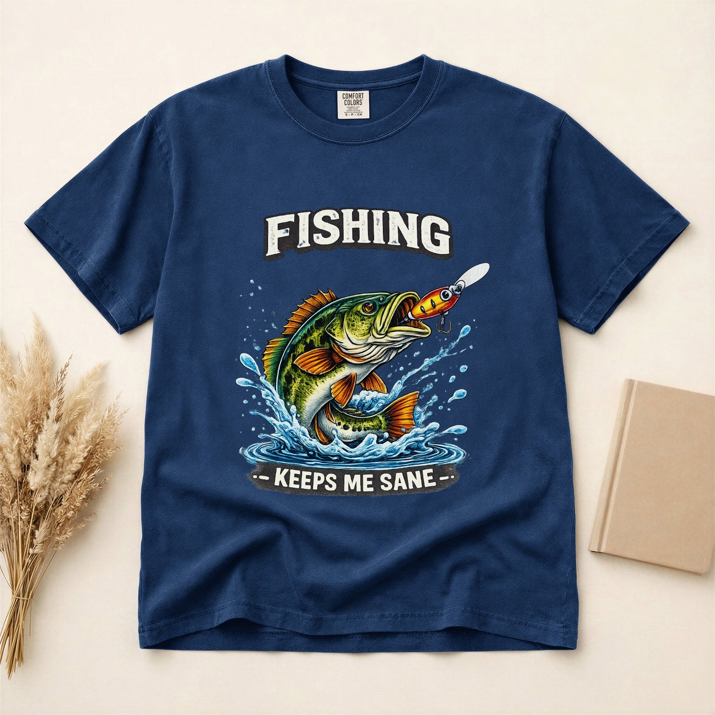 Funny Fishing shirt Fishing keeps me sane Fisherman T-shirt gift