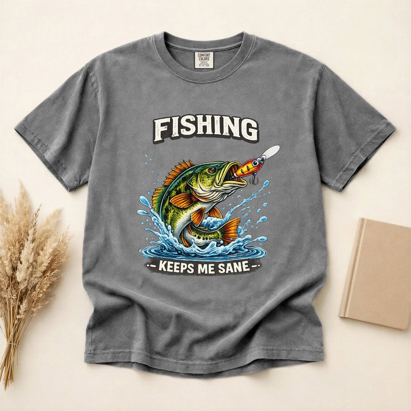 Funny Fishing shirt Fishing keeps me sane Fisherman T-shirt gift