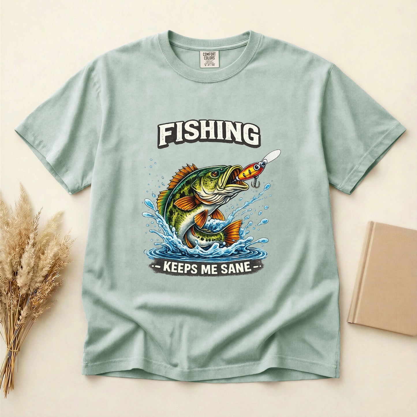 Funny Fishing shirt Fishing keeps me sane Fisherman T-shirt gift