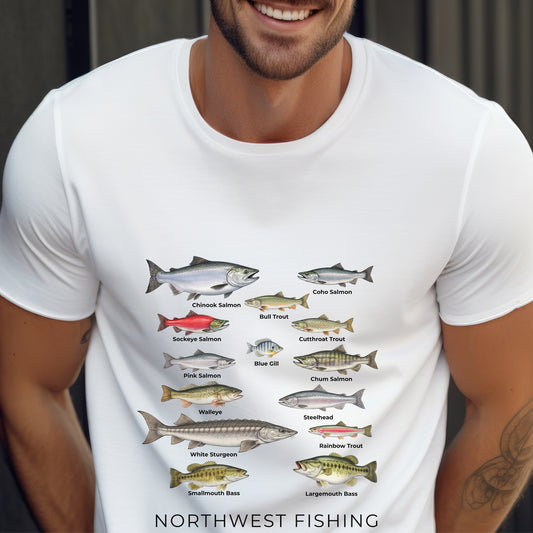 Fishing shirt for Northwest Fish Species T-Shirt gift for fishing lovers
