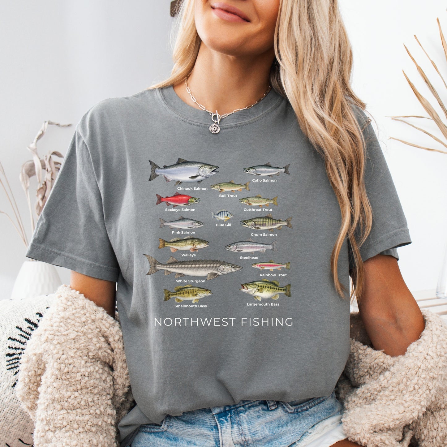 Fishing shirt for Northwest Fish Species T-Shirt gift for fishing lovers
