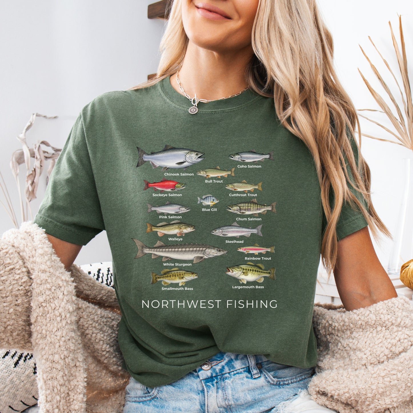 Fishing shirt for Northwest Fish Species T-Shirt gift for fishing lovers