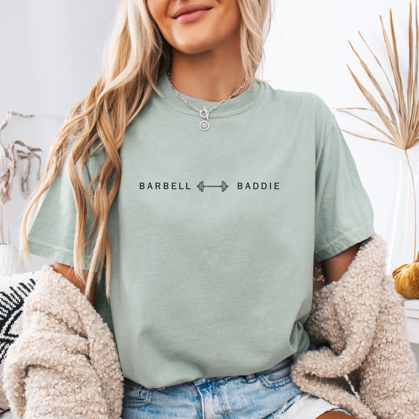 Barbell Baddie T-Shirt — Minimal Gym Fitness Tee
