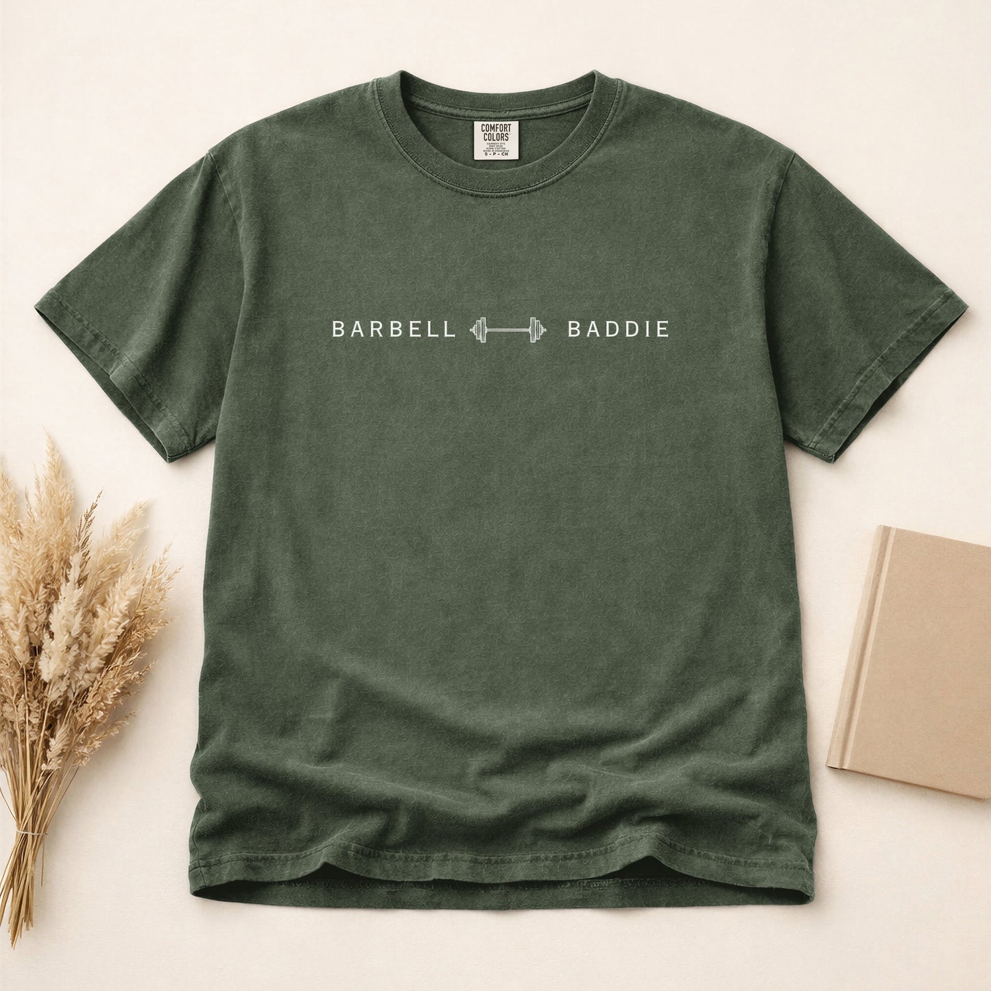 Barbell Baddie T-Shirt — Minimal Gym Fitness Tee