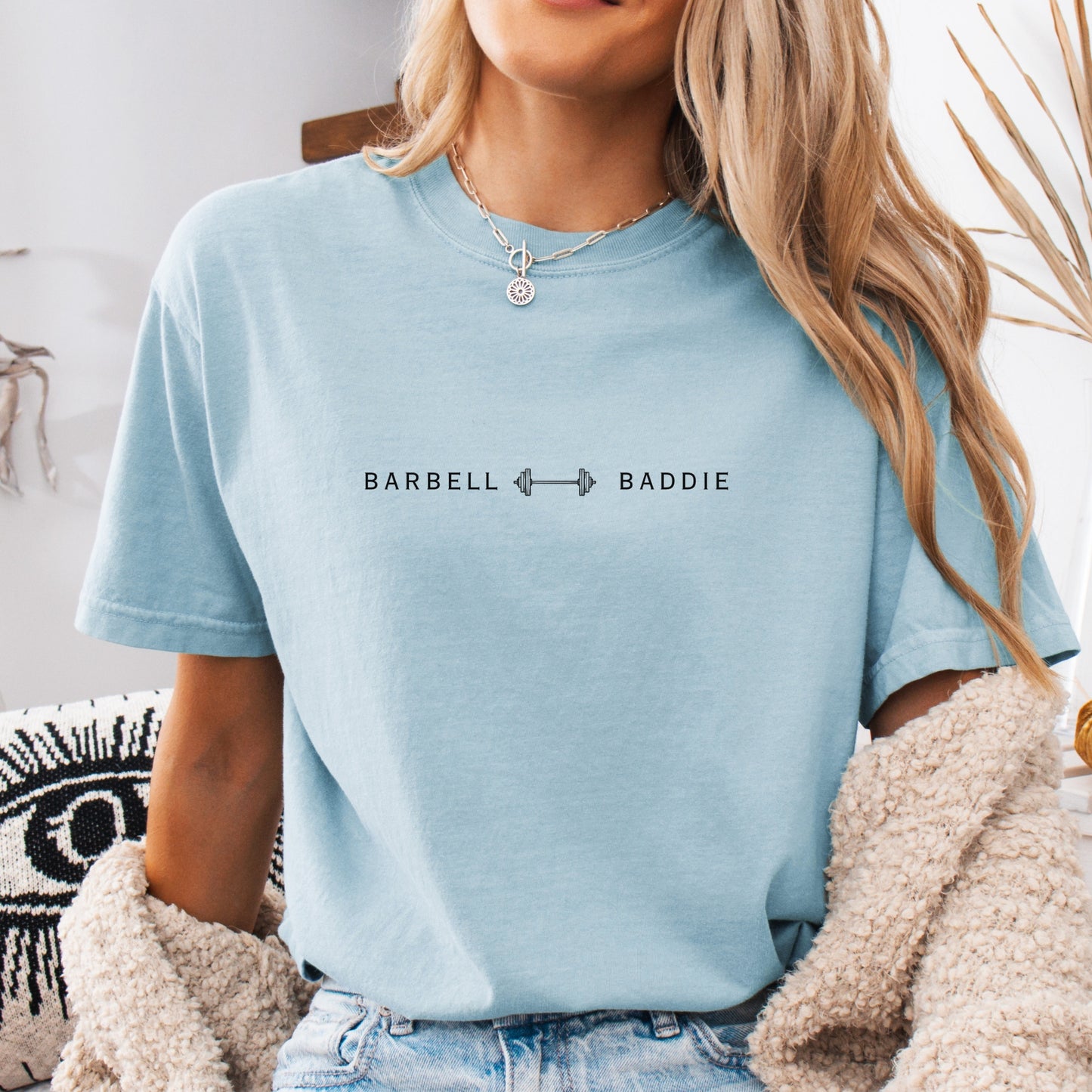 Barbell Baddie T-Shirt — Minimal Gym Fitness Tee
