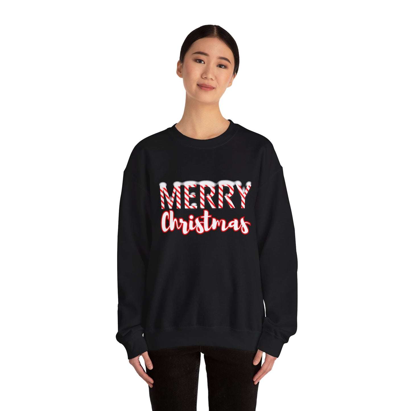 Merry Christmas Candy Cane Crewneck Sweatshirt