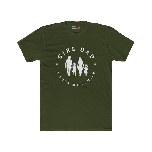 Girl Dad Unisex Cotton Crew Tee, Family T-Shirt, Gift for Dads, Father's Day Apparel, Cute Tee for Fathers, Dad and Kids Shirt