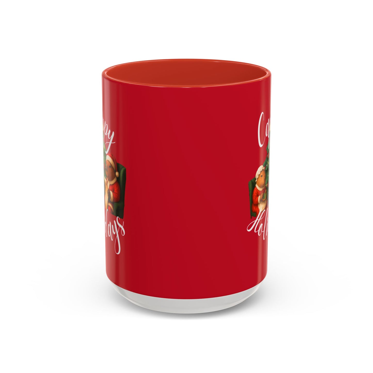 Capybara Holiday Coffee Mug — “Cappy Holidays” Festive Capybara Christmas Gift (11/15oz)