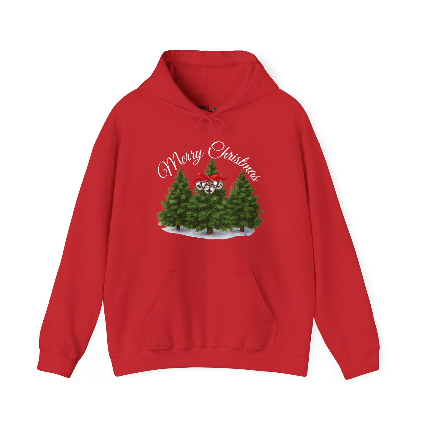 Merry Christmas Tree Hoodie — Holiday Sweatshirt, Seasonal Gift