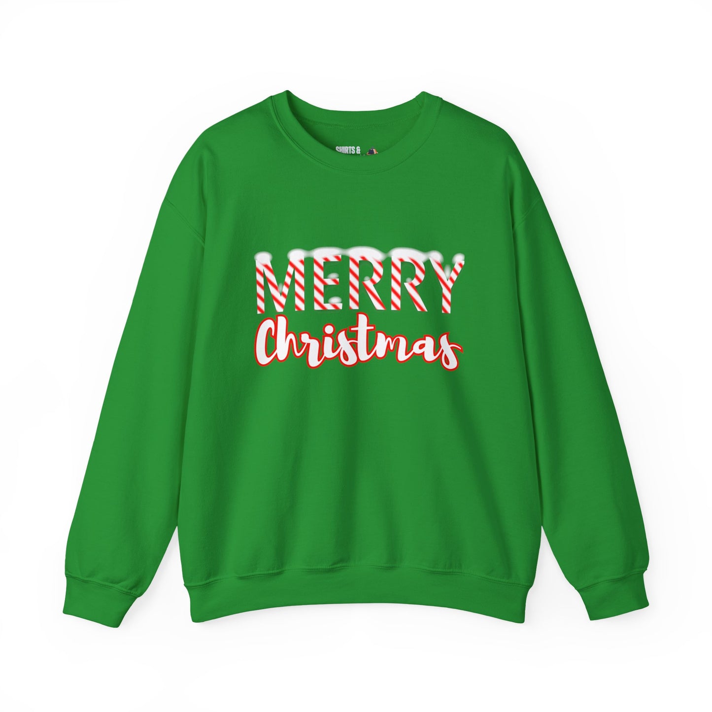 Merry Christmas Candy Cane Crewneck Sweatshirt