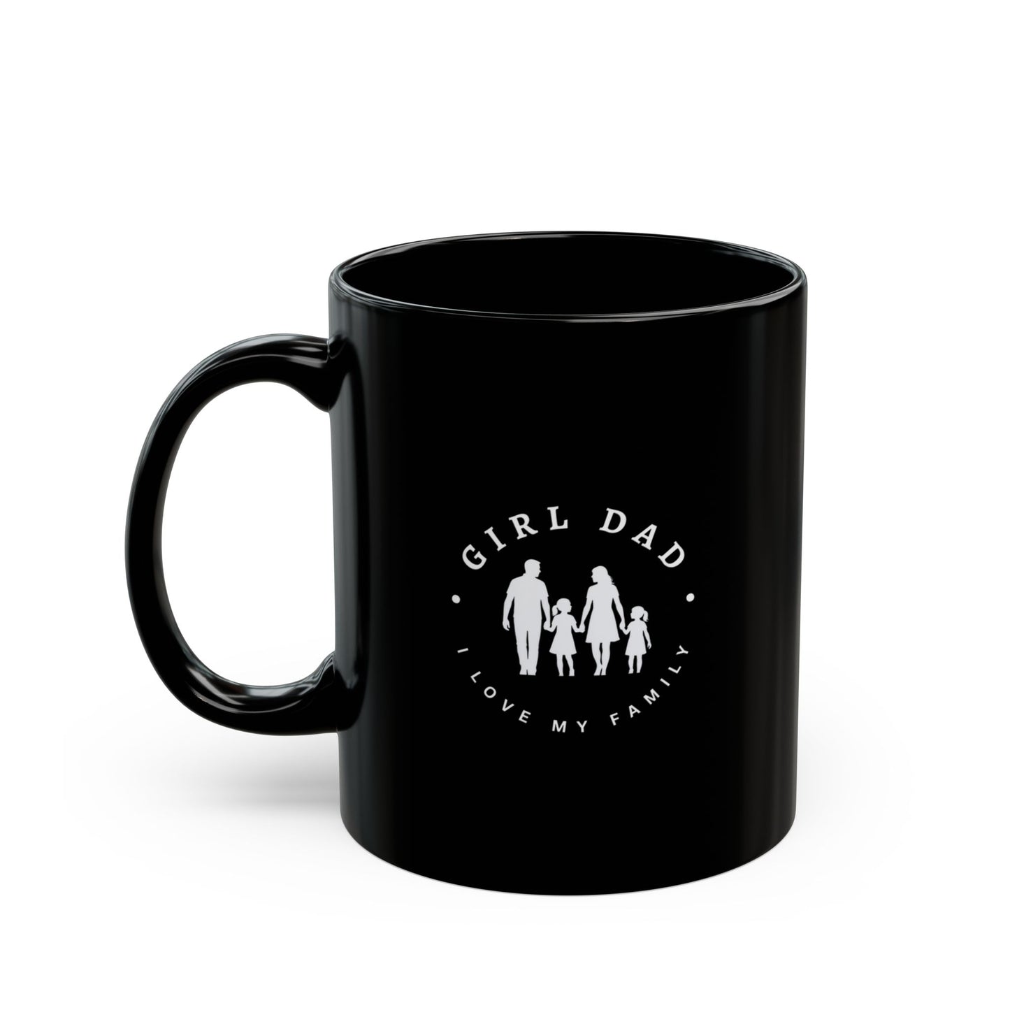 Personalized Black Mug for Girl Dads - Perfect Gift for Father's Day, Birthday, or Family Celebrations