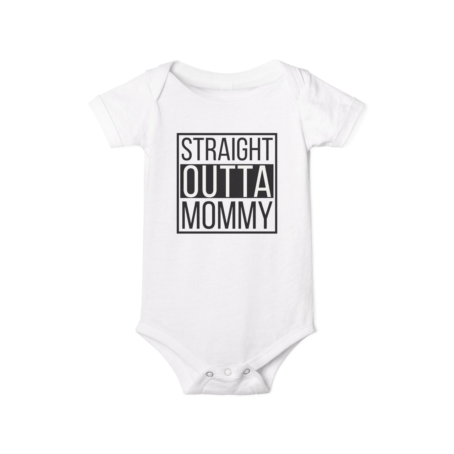 Infant Onesie "Straight Outta Mommy" — Funny Baby Bodysuit, Newborn Gift