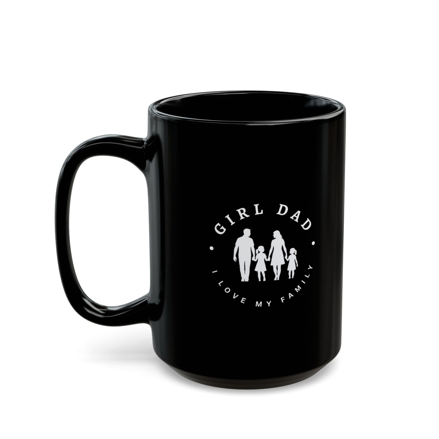 Personalized Black Mug for Girl Dads - Perfect Gift for Father's Day, Birthday, or Family Celebrations