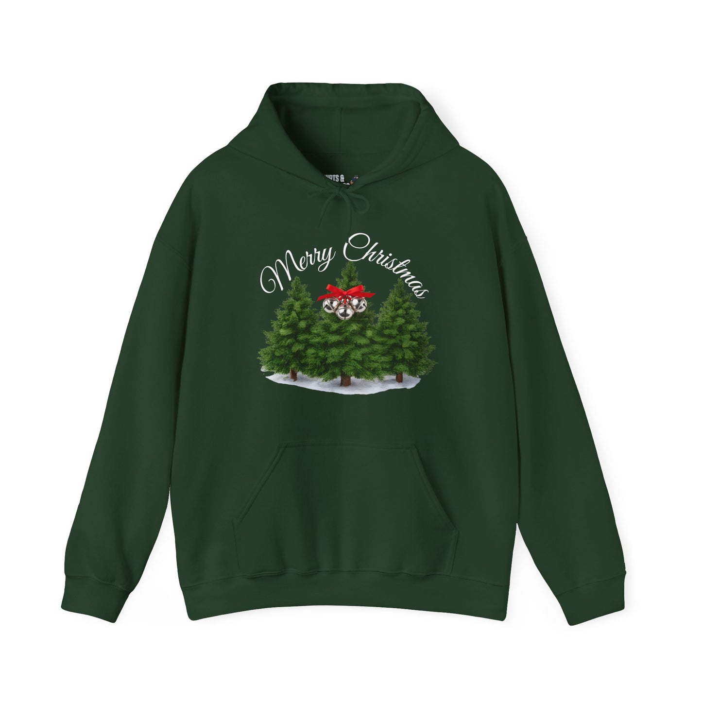 Merry Christmas Tree Hoodie — Holiday Sweatshirt, Seasonal Gift