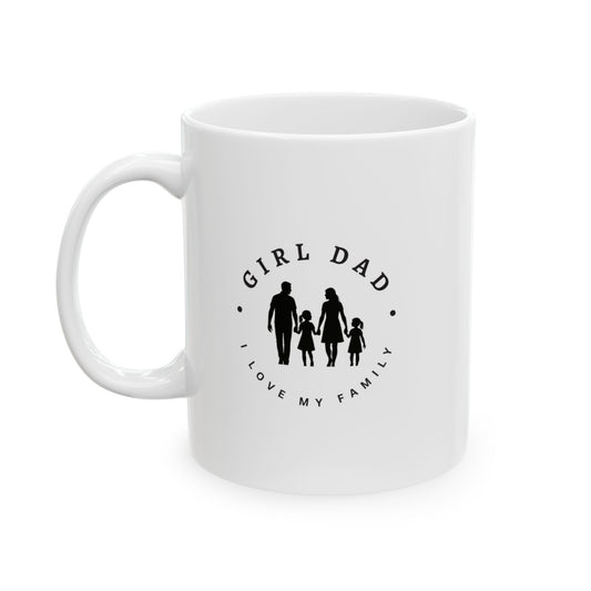 Girl Dad Ceramic Mug - Perfect Gift for Coffee Lovers, Home Office, Father's Day, Birthday, Personalized Gift